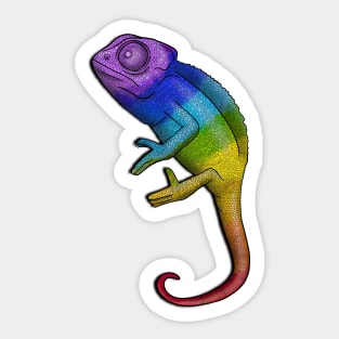 rainbow chameleon Sticker